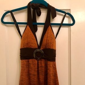 Sexy Orange Halter Top